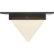 Mineral 1 Light 7.88 inch Urban Bronze and Matte Opal Glass Flush Mount Ceiling Light in Opal Glass Shade