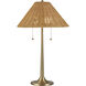 Viana 22 inch 40.00 watt Dark Antique Brushed Brass Table Lamp Portable Light
