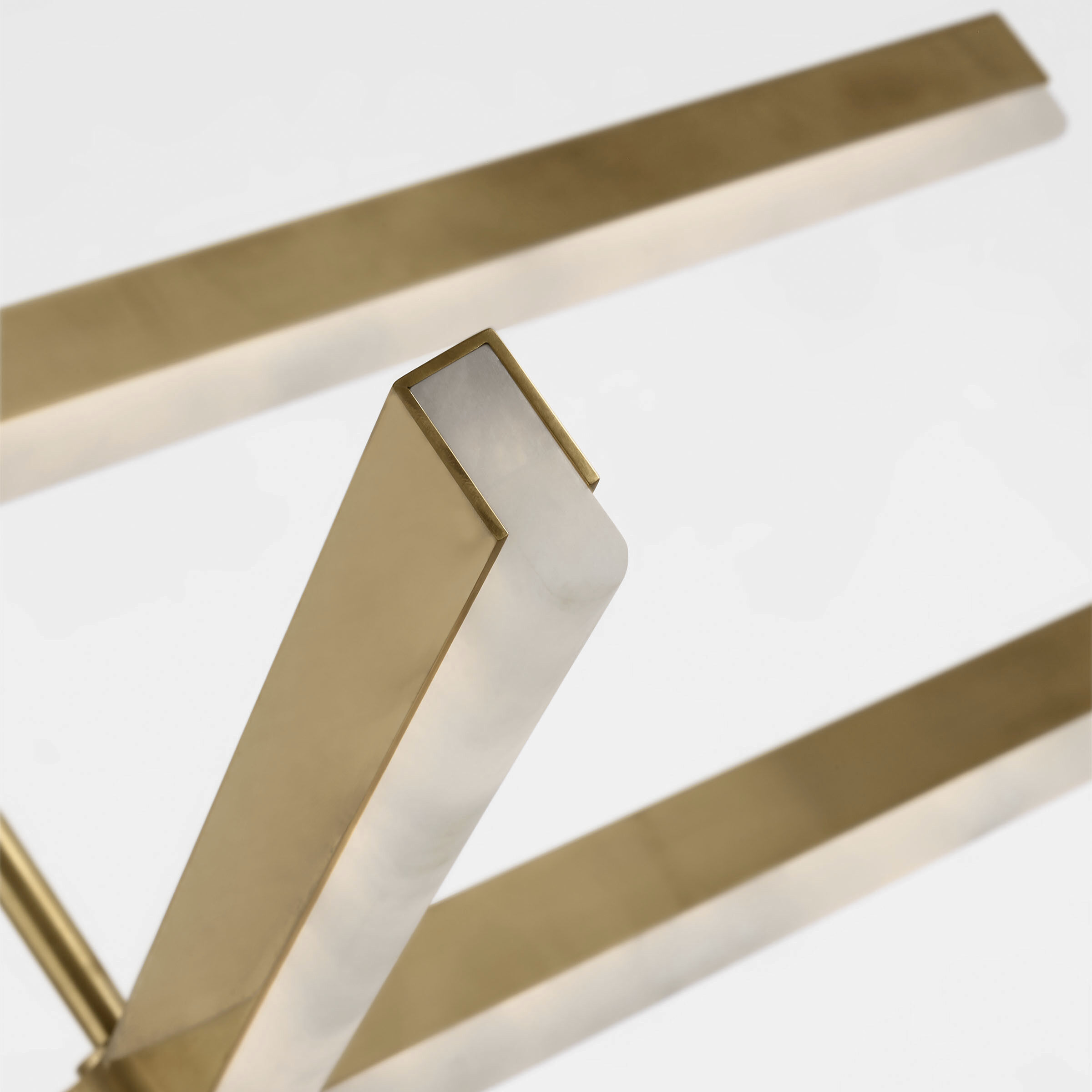 Kelly by Kelly Wearstler Linea LED 56 inch Hand Rubbed Antique Brass Three Tier Chandelier Ceiling Light