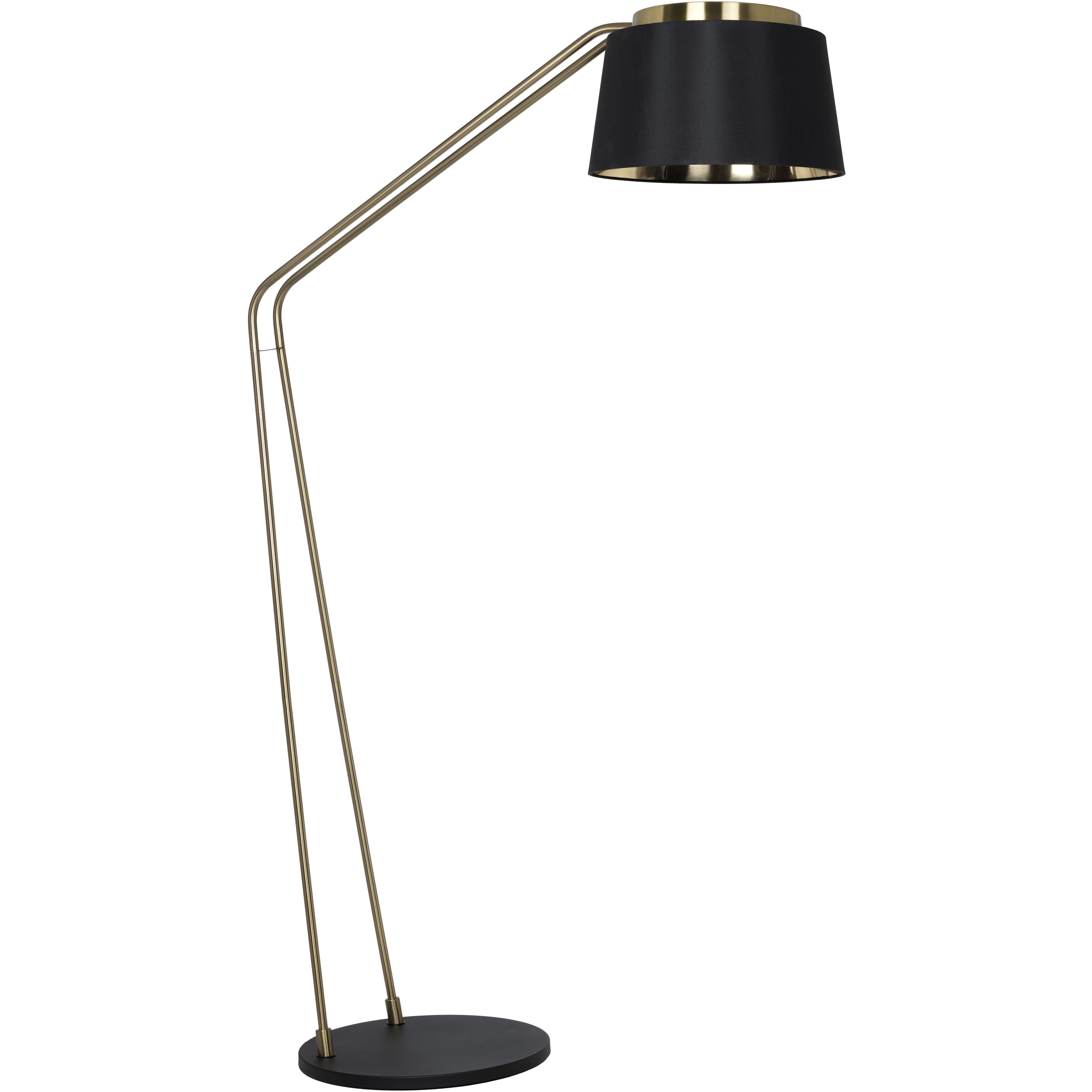 Almerimar 71.26 inch 60.00 watt Brushed Gold and Black Floor Lamp Portable Light