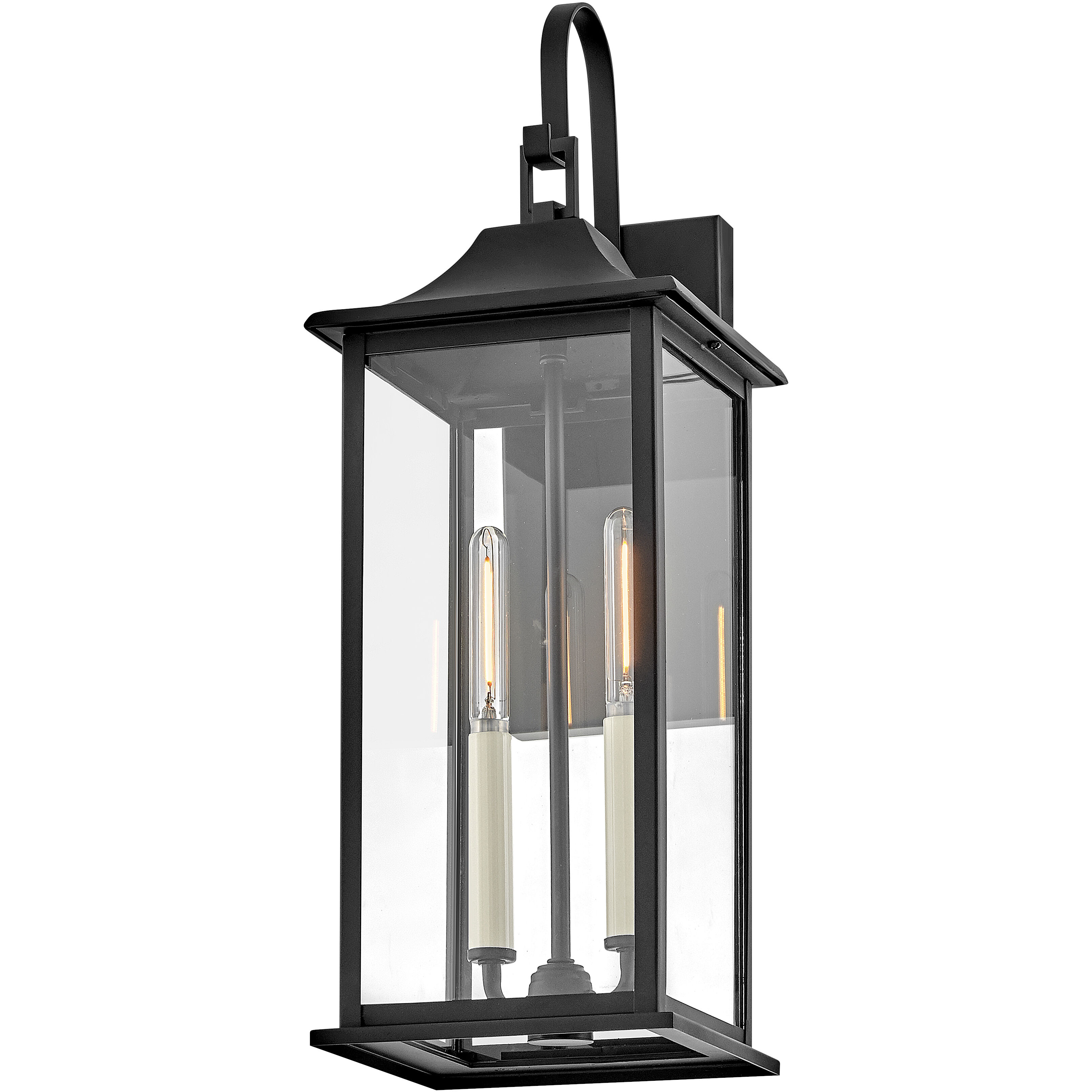 Nolan 2 Light 21.5 inch Black Outdoor Wall Mount