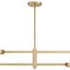 Orson 4 Light 54 inch Modern Gold Linear Chandelier Ceiling Light