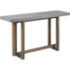 Merrell 63 X 15.75 inch Polished Concrete with Brown Console Table