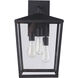 Olsen 3 Light 19 inch Midnight Outdoor Wall Lantern