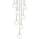 Matteo Lighting Delcia LED 20.13 inch Aged Gold Brass Pendant Ceiling Light in Aged Gold Brass and Clear C60607AGCL - Open Box