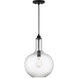 Kantor 1 Light 11 inch Matte Black Pendant Ceiling Light, Lighting One