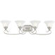 Coronado 4 Light 36 inch Brushed Nickel Bath Vanity Wall Light