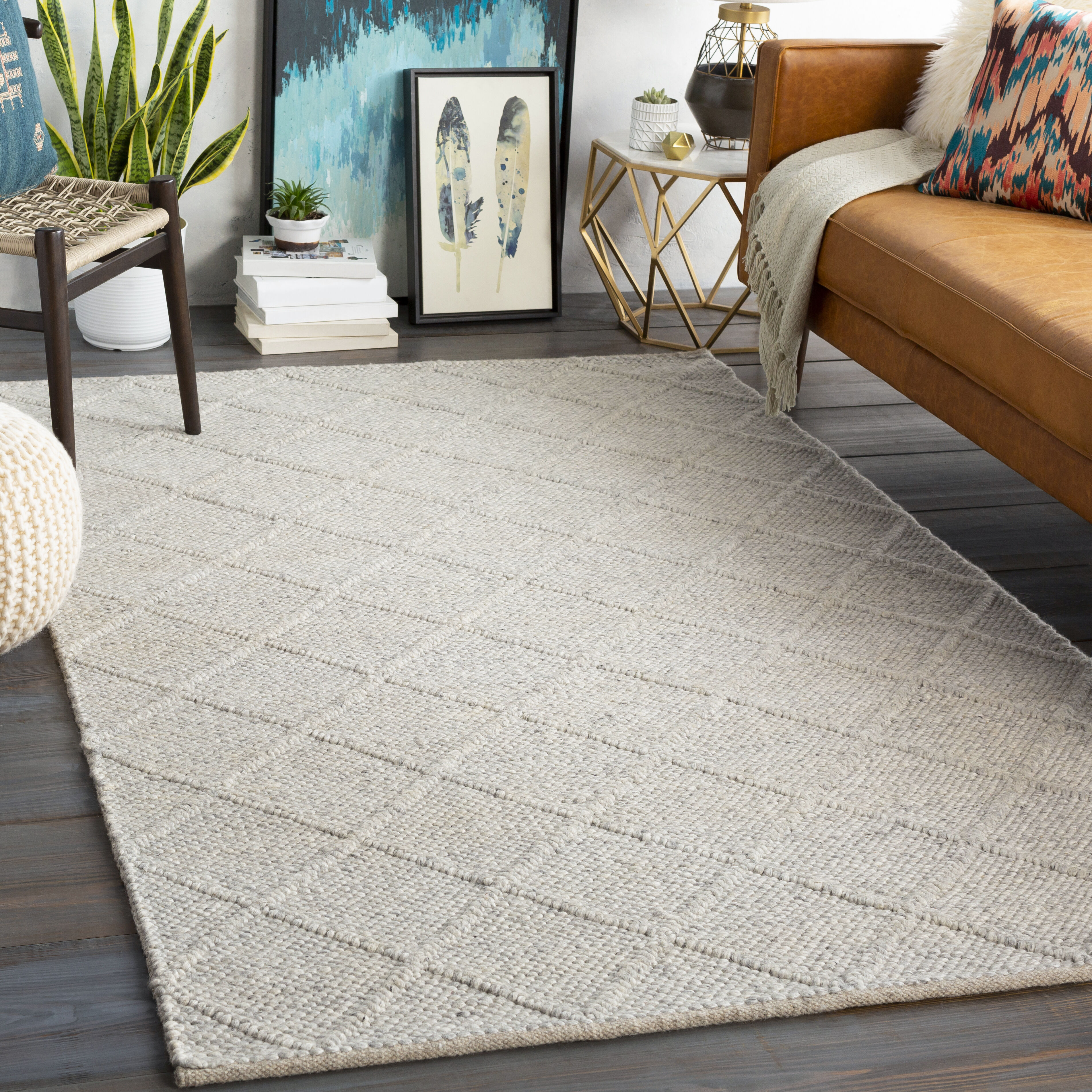 Napels 60 X 36 inch Charcoal Rug in 3 x 5, Rectangle