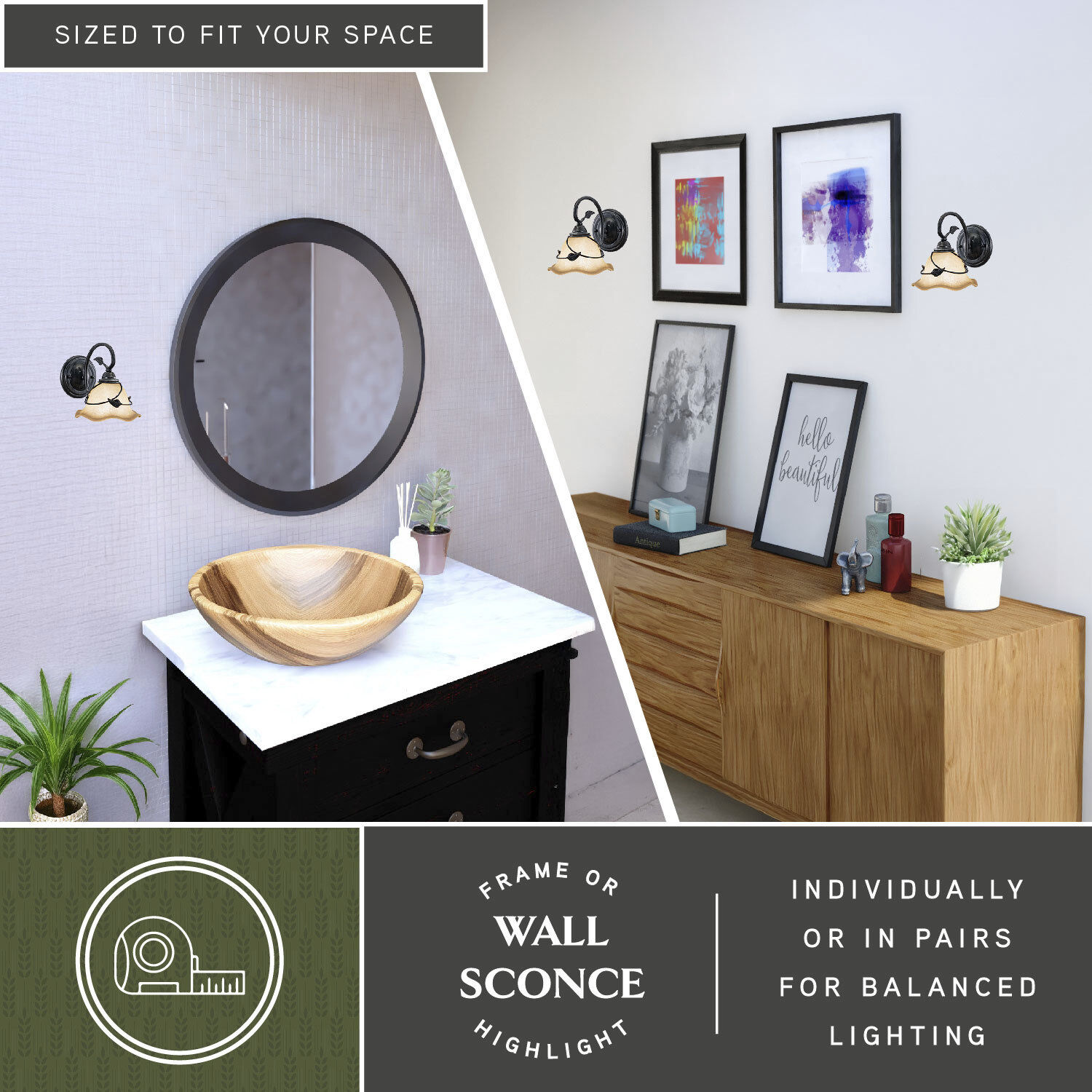 Vine LED 10 inch Oil Shale Bathroom Light Wall Light