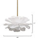 Zinnia 4 Light 22 inch Antique Brass Chandelier Ceiling Light in Small, Small, Inline