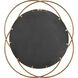 Jeno 30.25 X 27.75 inch Brass with Mirror Wall Mirror