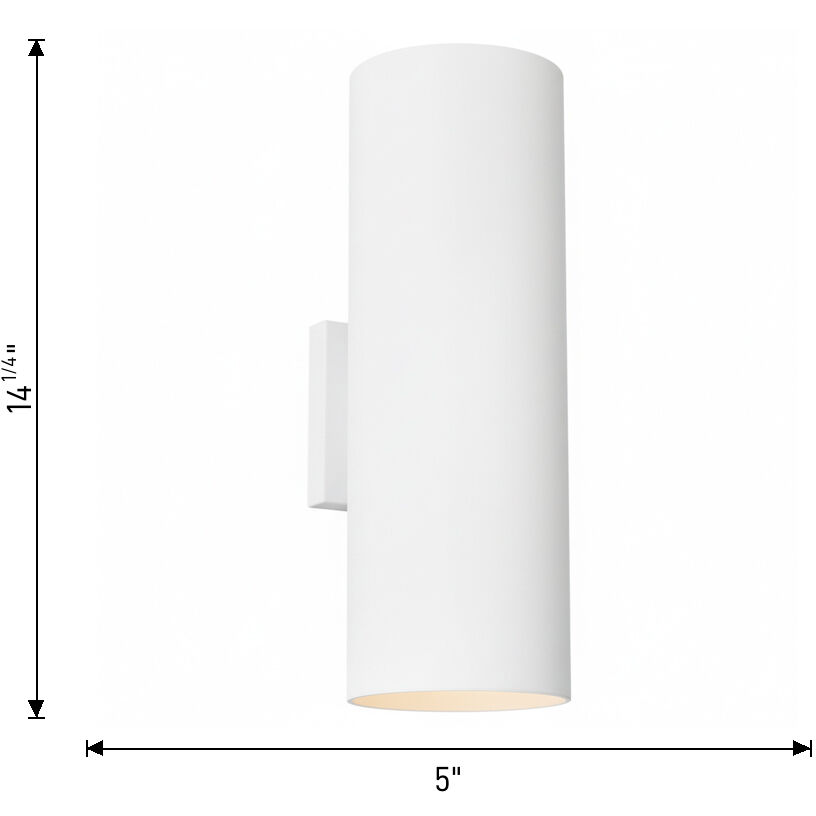 Sean Lavin Outdoor Cylinders 2 Light 14.25 inch Textured Black Outdoor Wall Lantern