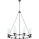 Lee Boulevard 8 Light 38 inch Matte Black Chandelier Ceiling Light