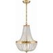 Rylee 3 Light 14 inch Antique Gold Mini Chandelier Ceiling Light