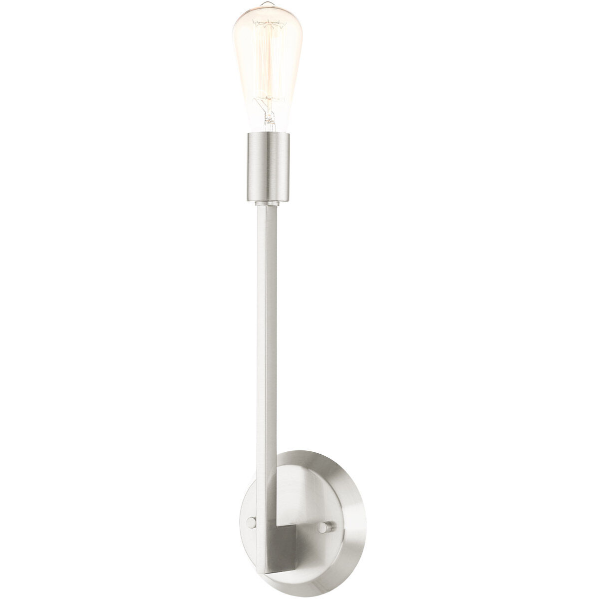 Prague 1 Light 5 inch Brushed Nickel ADA Sconce Wall Light