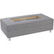 Austin Allen James 49.6 X 25.2 inch Gray and Clear Coffee Table