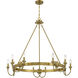 Sullivan 10 Light 40 inch Warm Brass Chandelier Ceiling Light
