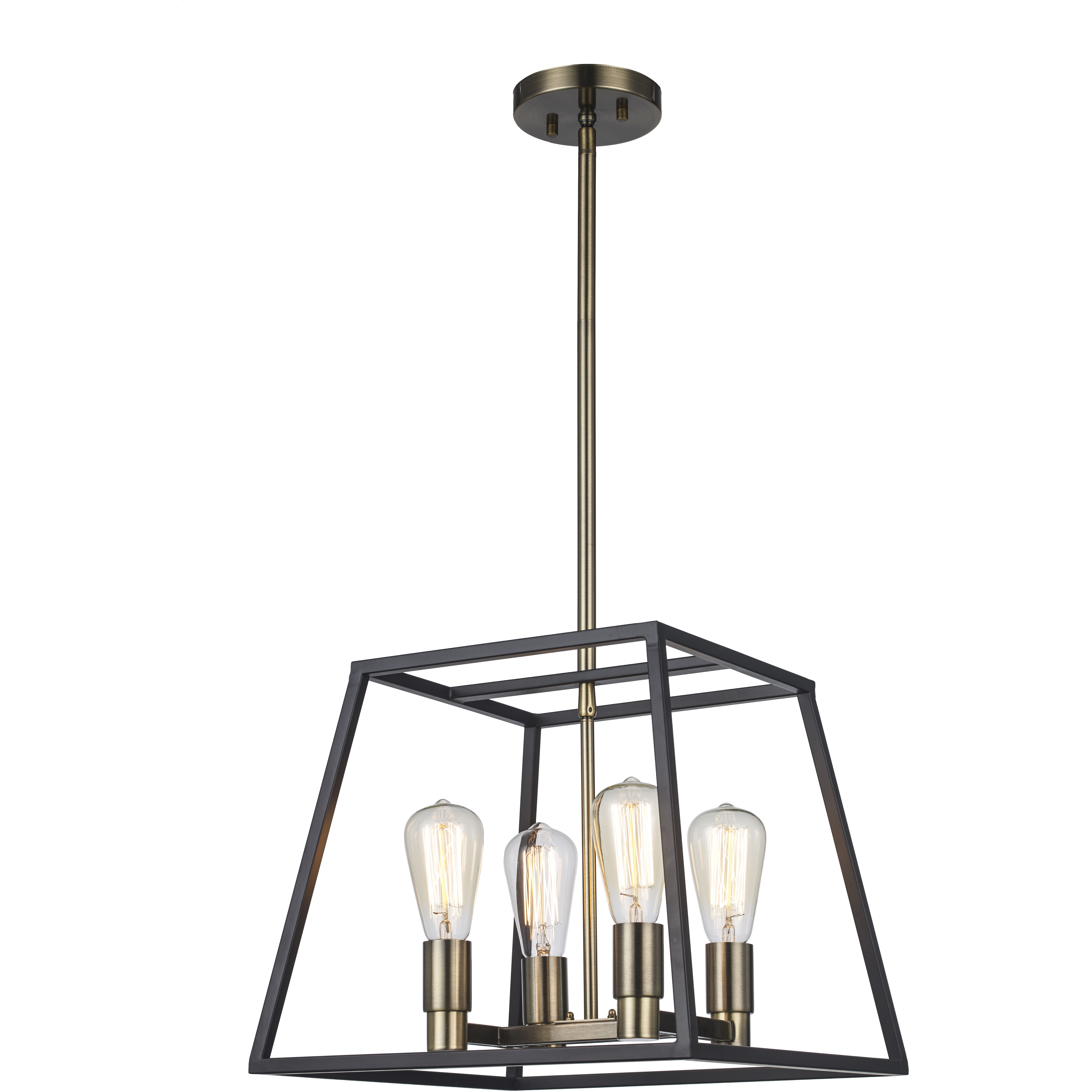 Adams 4 Light 15 inch Rubbed Oil Bronze Pendant Ceiling Light