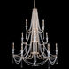 Barcelona 12 Light 44 inch Transcend Silver Chandelier Ceiling Light, 3-Tier, Optic Crystal
