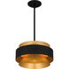 Hagley 3 Light 15 inch Earth Black Pendant Ceiling Light