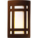 Ambiance Cylinder LED 7.75 inch Real Rust ADA Wall Sconce Wall Light, Large