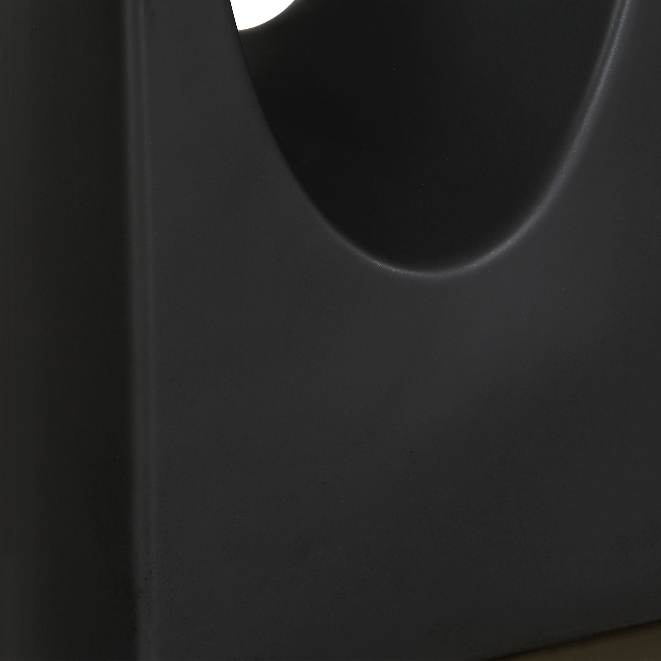 Void 30 inch 150 watt Matte Black Glaze and Brass Table Lamp Portable Light