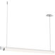 Keel LED 44 inch Satin White Pendant Ceiling Light in 3000K