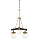 Allie 3 Light 18 inch Black and Satin Brass Chandelier Ceiling Light in Black/Satin Brass