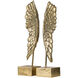 Wing 9.9 X 4.1 inch Gold Book Ends