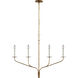 Ian K. Fowler Belfair LED 36.25 inch Gilded Iron Linear Pendant Ceiling Light, Medium