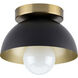 Eva 1 Light 7 inch Matte Black Flush Mount Ceiling Light