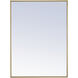 Monet 32 X 24 inch Brass Wall Mirror