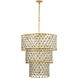 Windsor 13 Light 31.75 inch French Gold and Matte Black Chandelier Ceiling Light