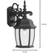 Tiverton 1 Light 16 inch Black Outdoor Wall Lantern