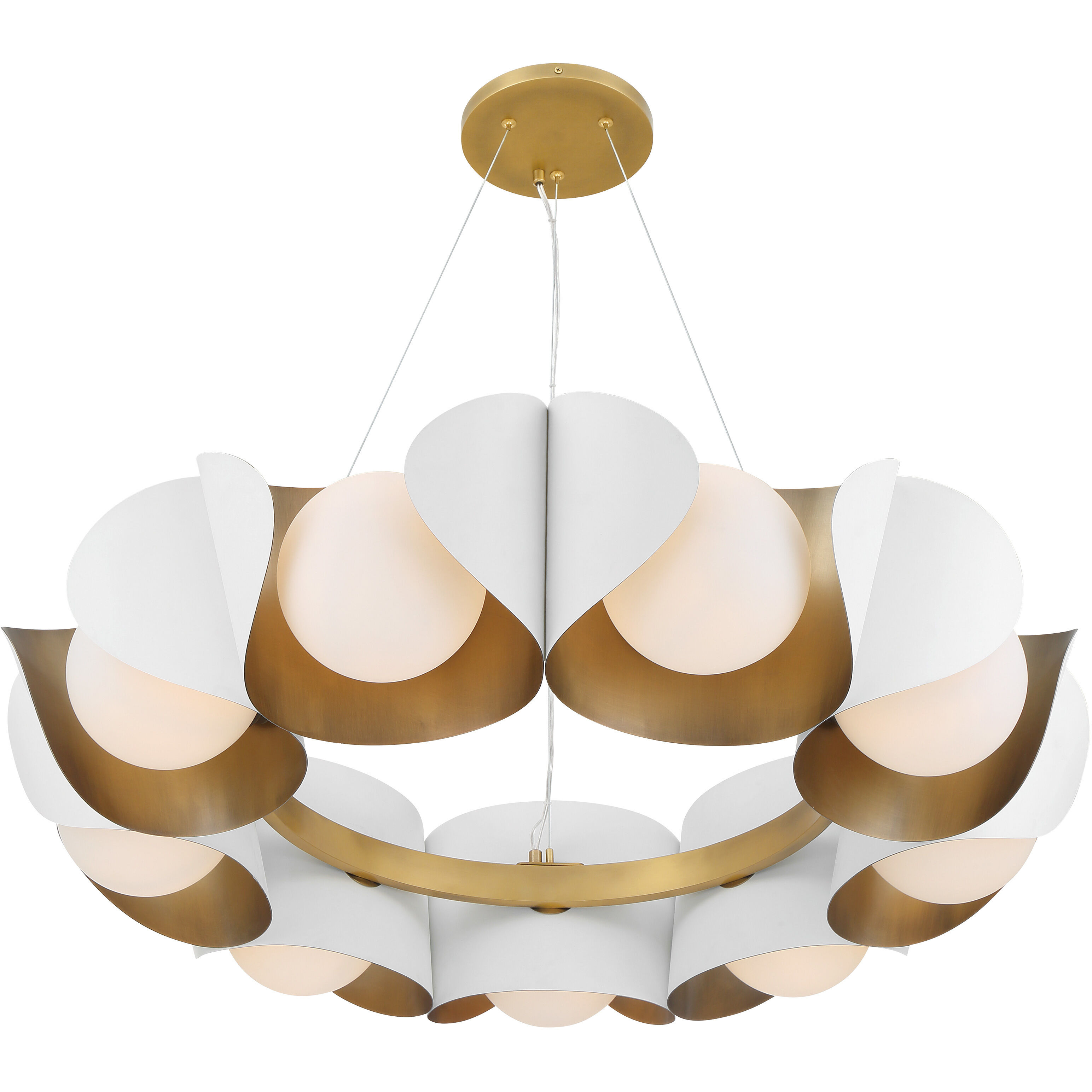 Flare 9 Light 34.25 inch Sand White Pendant Ceiling Light