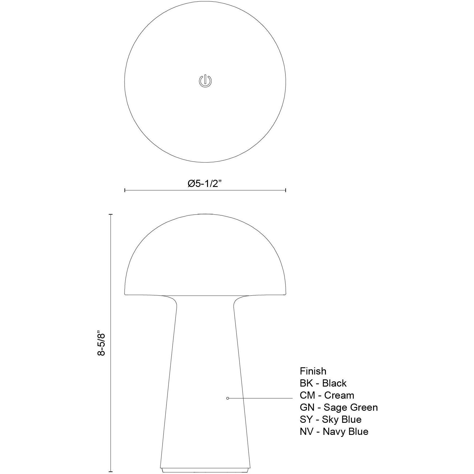 Asher 8.63 inch 3.00 watt Sky Blue Table Lamp Portable Light