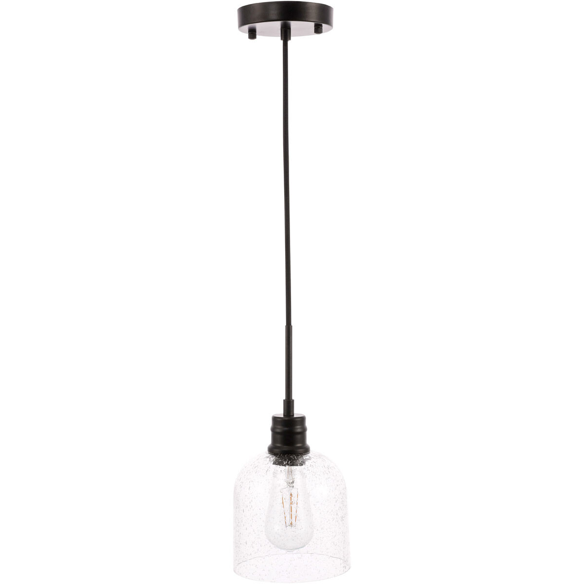 Gabe 1 Light 6 inch Black Pendant Ceiling Light