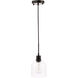 Gabe 1 Light 6 inch Black Pendant Ceiling Light