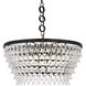 Nordic 6 Light 28 inch Black Chandelier Ceiling Light