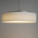 Prime LED 20 inch Satin Nickel Single Pendant Ceiling Light in White Linen