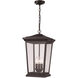 Turlock 3 Light 12 inch Black Outdoor Hanging Lantern