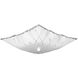 Square Glass 2 Light 12 inch White Flush Mount Ceiling Light