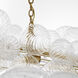 Julie Neill Talia LED 53.5 inch Gild and Clear Swirled Glass Ring Chandelier Ceiling Light