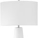 Santino 31 inch 150.00 watt Crackled Ivory Ceramic and Dove Gray with Brushed Nickel and Crystal Table Lamp Portable Light