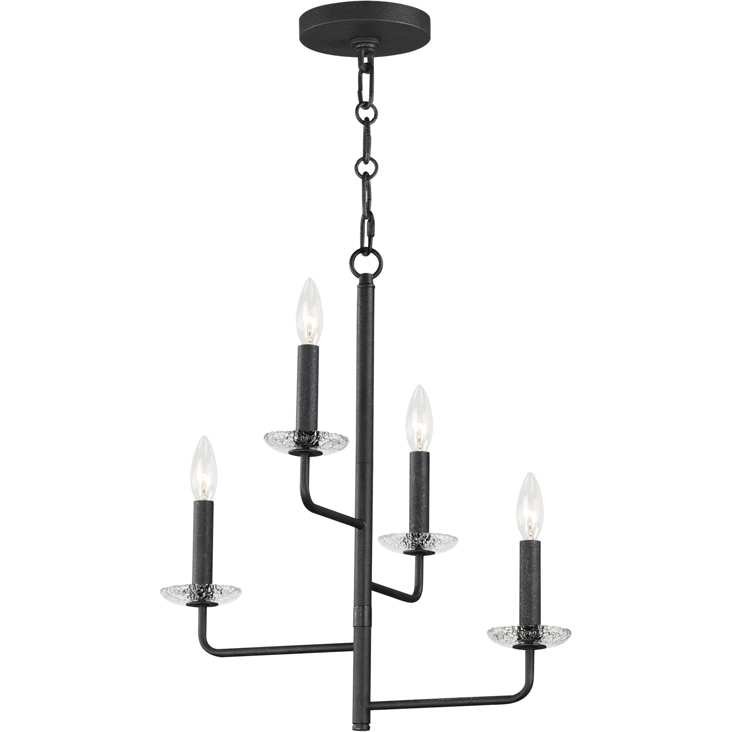 Madeira 4 Light 14.5 inch Anthracite Chandelier Ceiling Light
