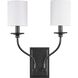 Bonita 2 Light 14 inch Matte Black Wall Sconce Wall Light, Design Series