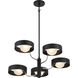Lift Off 5 Light 26 inch Sand Coal And Polished Nickel Chandelier Ceiling Light