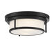 Contemporary 2 Light 13 inch Matte Black Flush Mount Ceiling Light