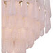 Ollie 21 Light 33.25 inch Aged Brass Chandelier Ceiling Light in Sand Glass Blush