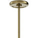 Gable 4 Light 54 inch Antique Natural Brass Linear Chandelier Ceiling Light in Storm Blue